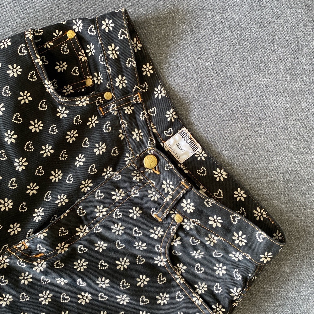 Vintage Moschino floral denim - Picture 1 of 4